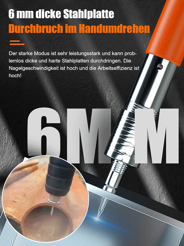 Manuelle Nagelpistole mit Schalldämpfer