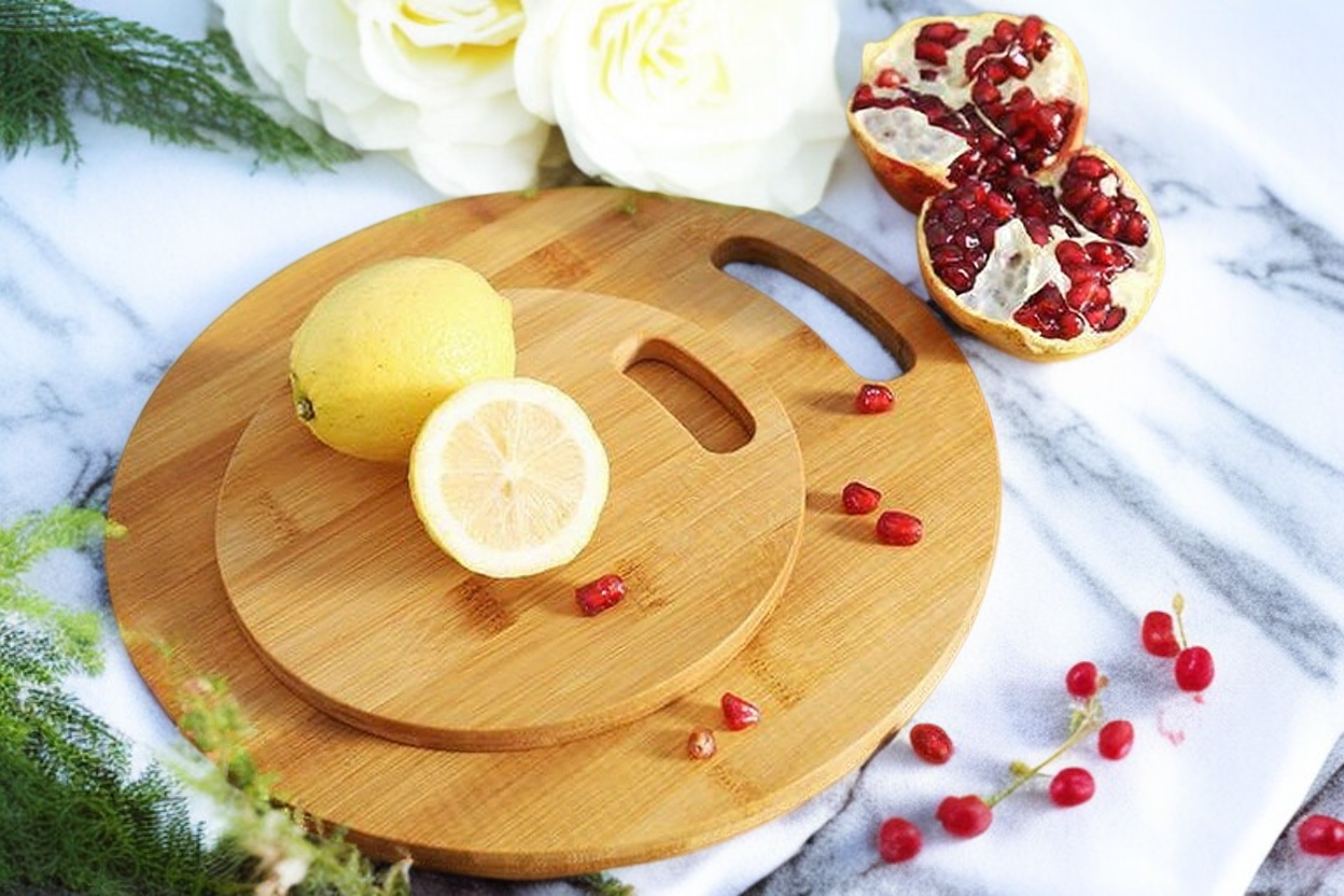 エコ素材の竹木トレイ