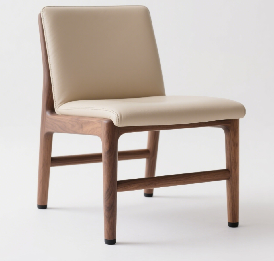 中世風のモダンスタイルの椅子、シングルソファ、ナチュラル仕上げの無垢材フレームの快適なサイドチェア、リビングルーム/寝室/オフィス/待機エリアに適しています。