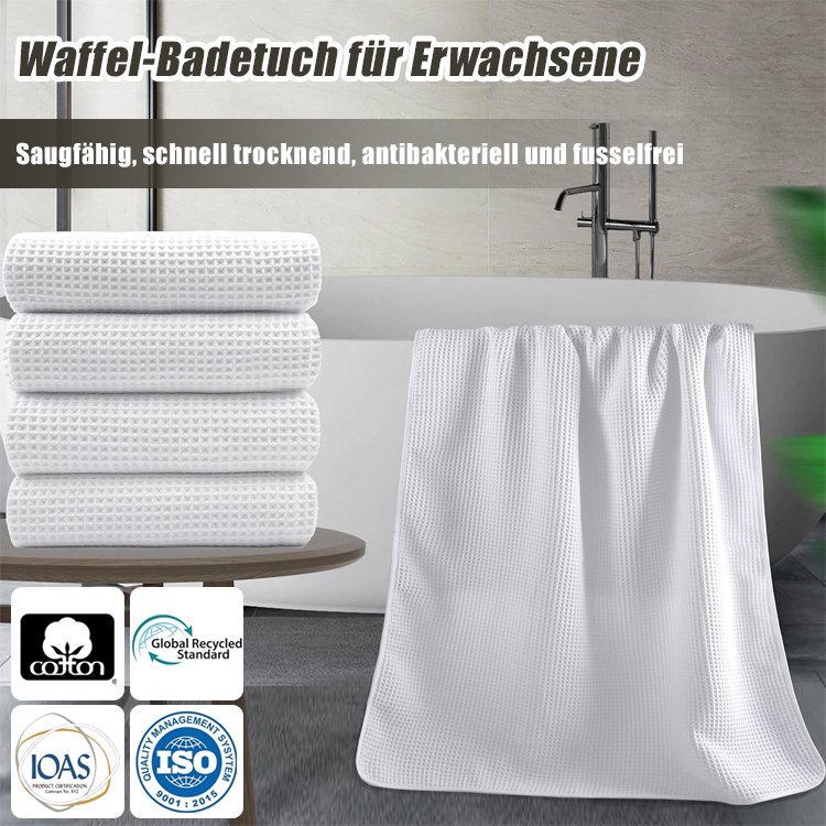 Absorbierendes und schnell trocknendes Waffelhandtuch