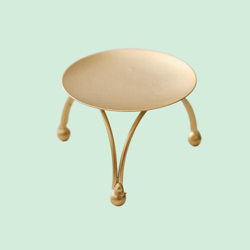 홈 골드 & 블랙 아로마 캔들 전용 트레이