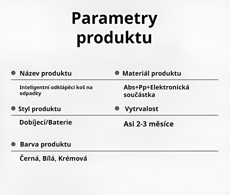 Snadné vyprazdňování odpadkového koše s těsněním