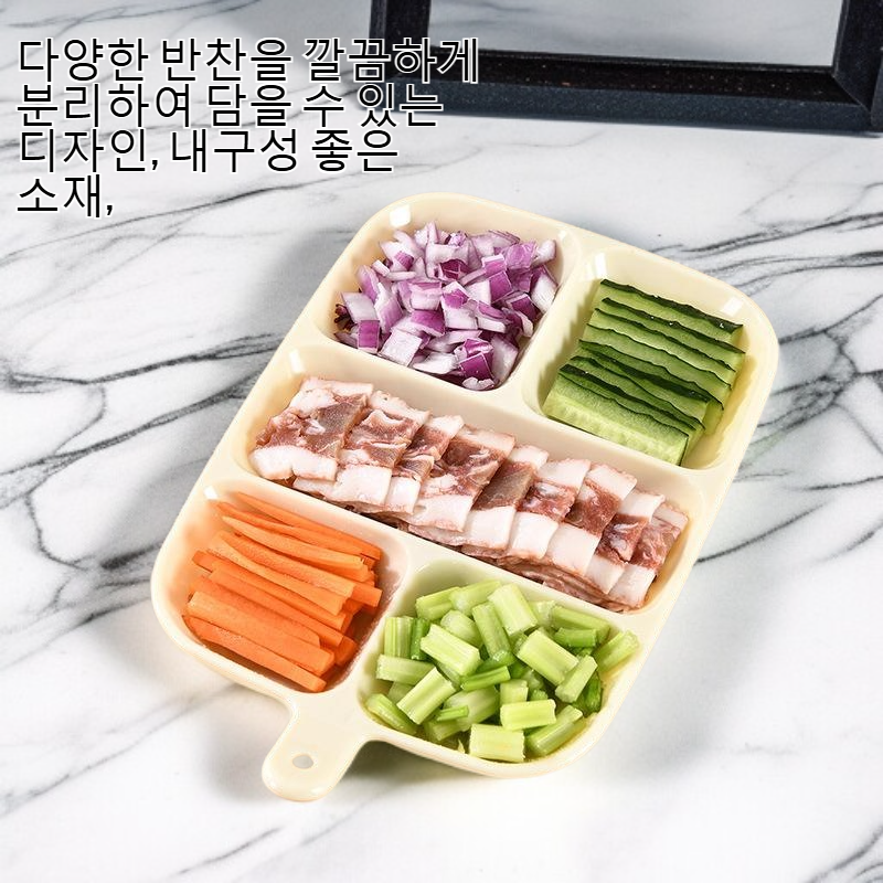 주방 반찬 스플릿 접시