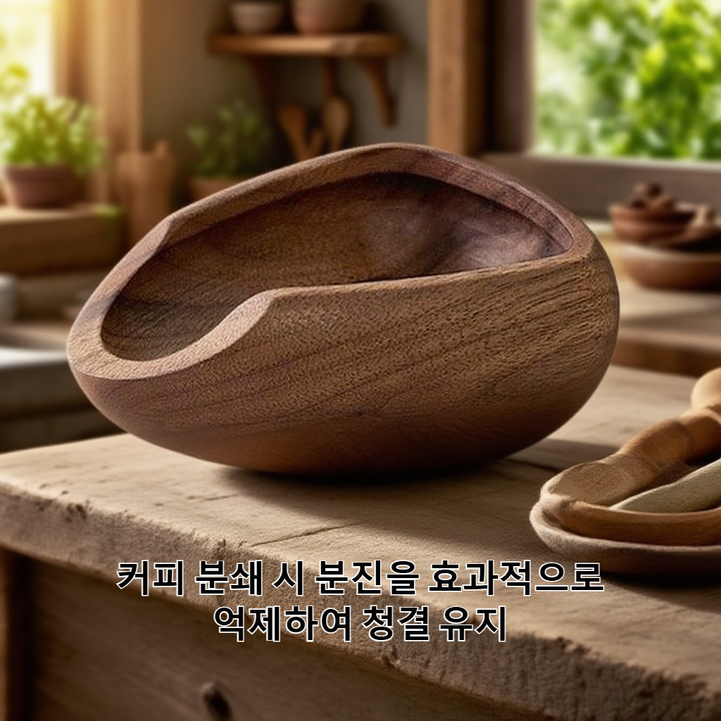 천연 호두 소재 커피 스쿱