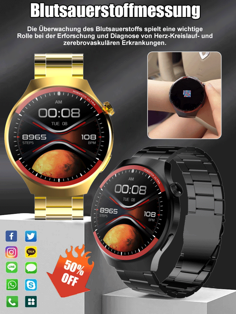 WATCH4PRO Raumforschung Rundbildschirm Smartwatch