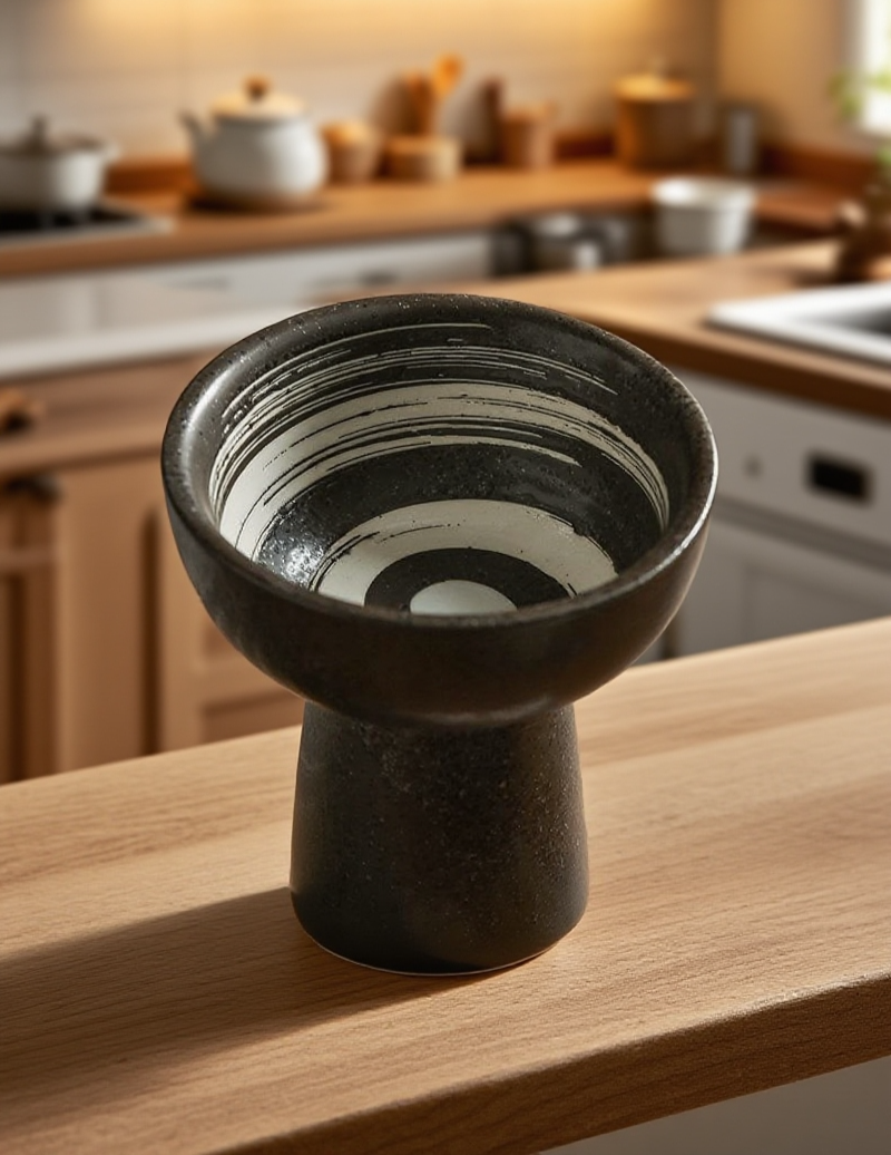 세련된 디자인의 하이풋 디저트 접시