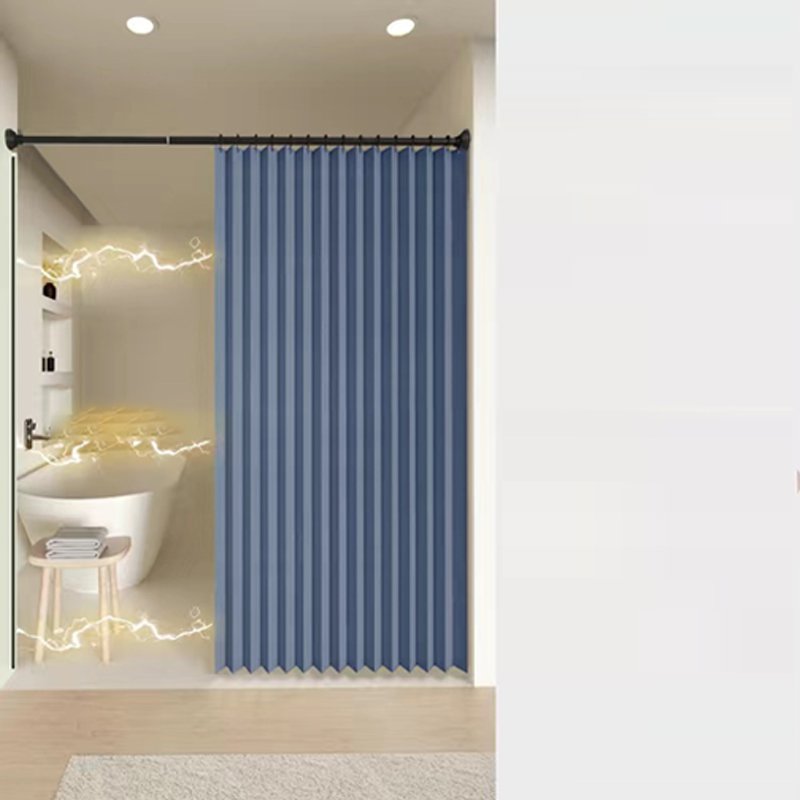 접이식 무타공 투명 샤워 커튼