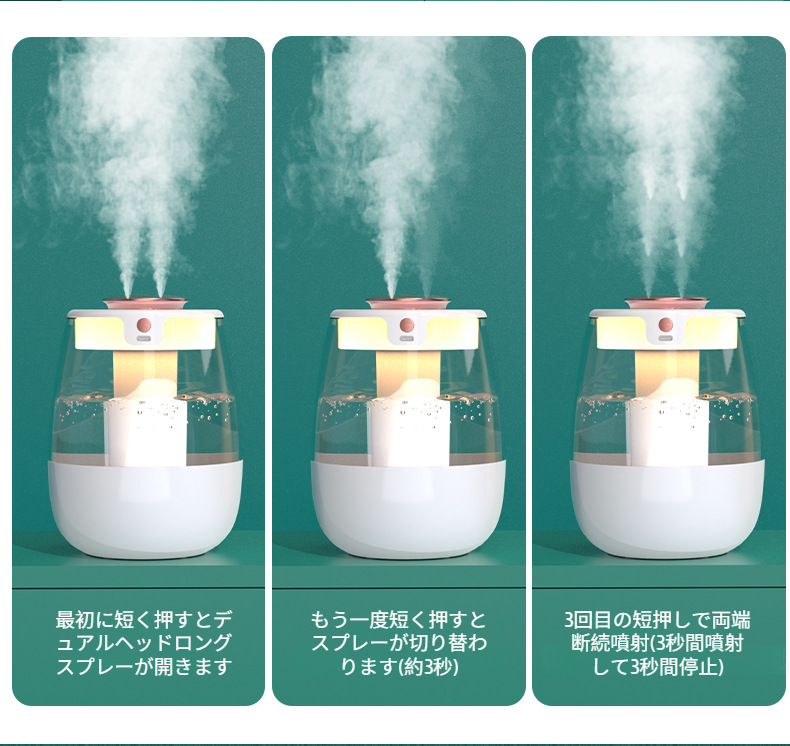オフィスデスクで使用可能なUSB加湿器