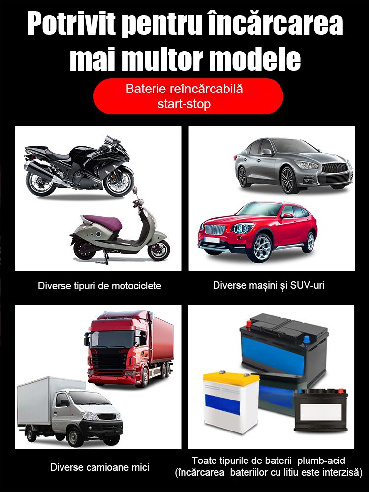 Încărcător rapid cu impulsuri pentru baterii auto