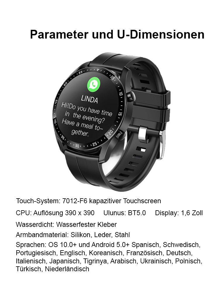 T3 Multifunktions-Sauerstoff-Herzfrequenz-Smart-Sportuhr