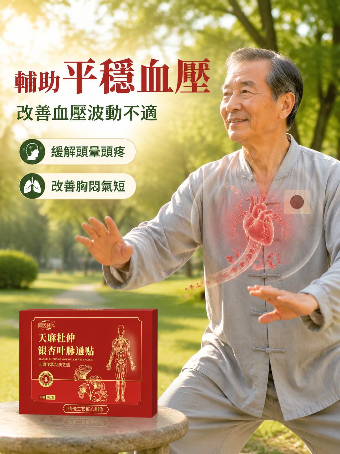 天麻杜仲银杏葉脈通貼