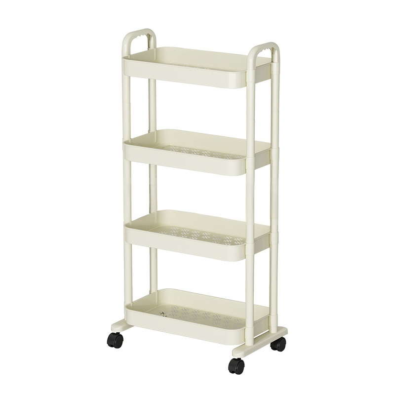 Trolley rack household floor-standing multi-layer shelf mobile storage rack