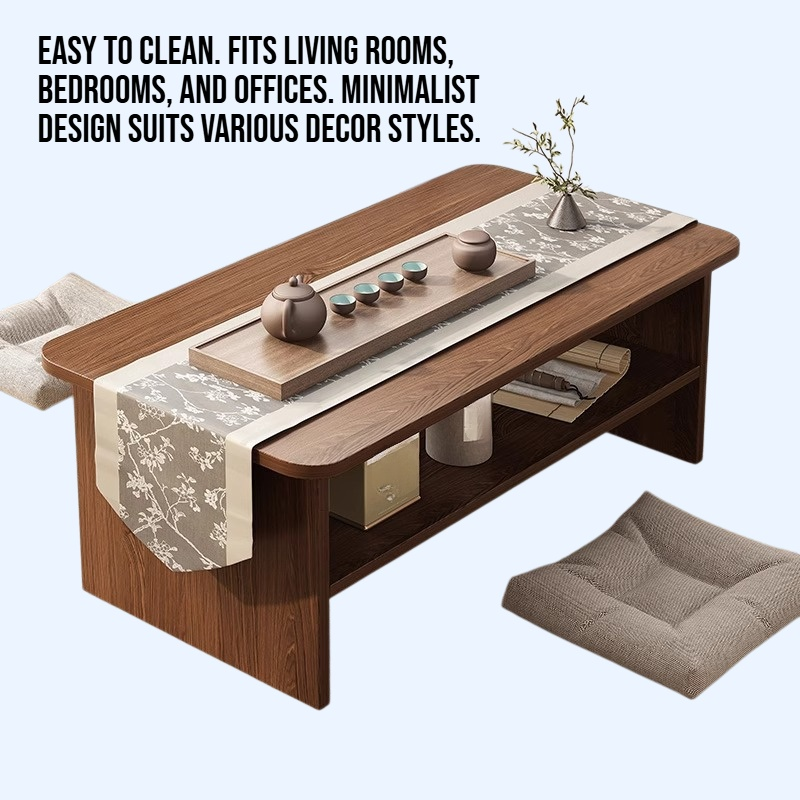 Household solid wood rectangular low table