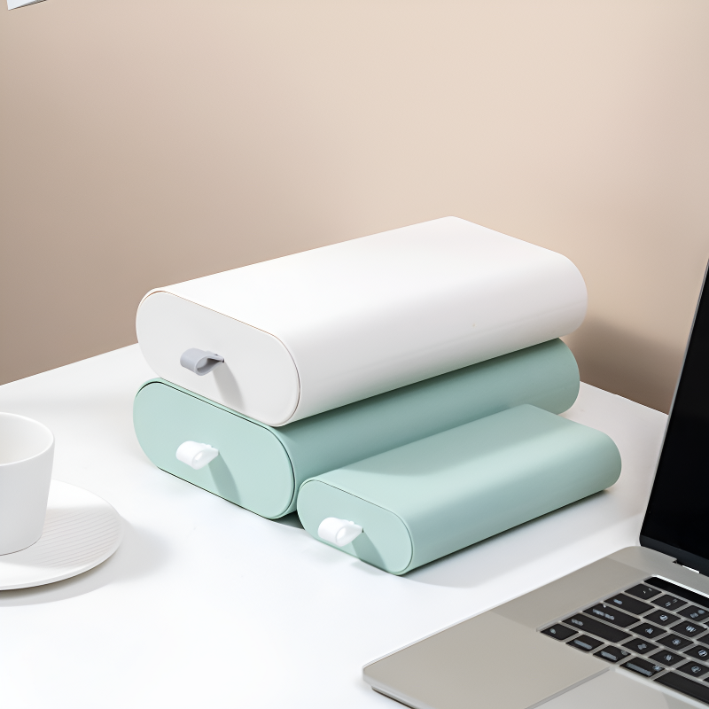 桌下隱形抽屜式桌面收納盒