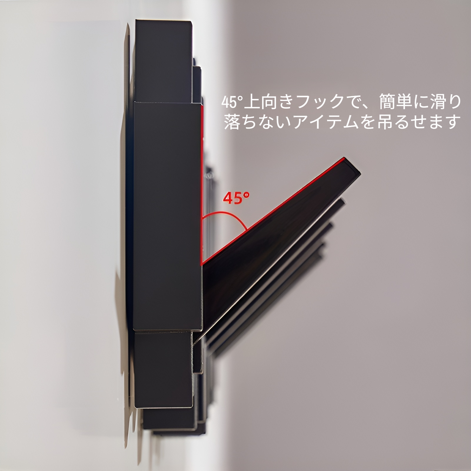 ピアノブロック列衣類フックパンチフリー粘着フック列キーフックバッグキーフック粘着フックフックラック