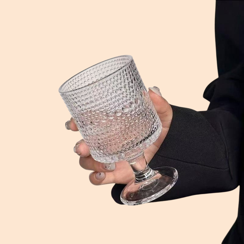 ホットワイン用クリスマスカクテル向けひまわりデザインワイングラス