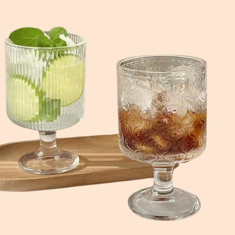 ホットワイン用クリスマスカクテル向けひまわりデザインワイングラス