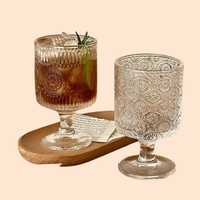 ホットワイン用クリスマスカクテル向けひまわりデザインワイングラス