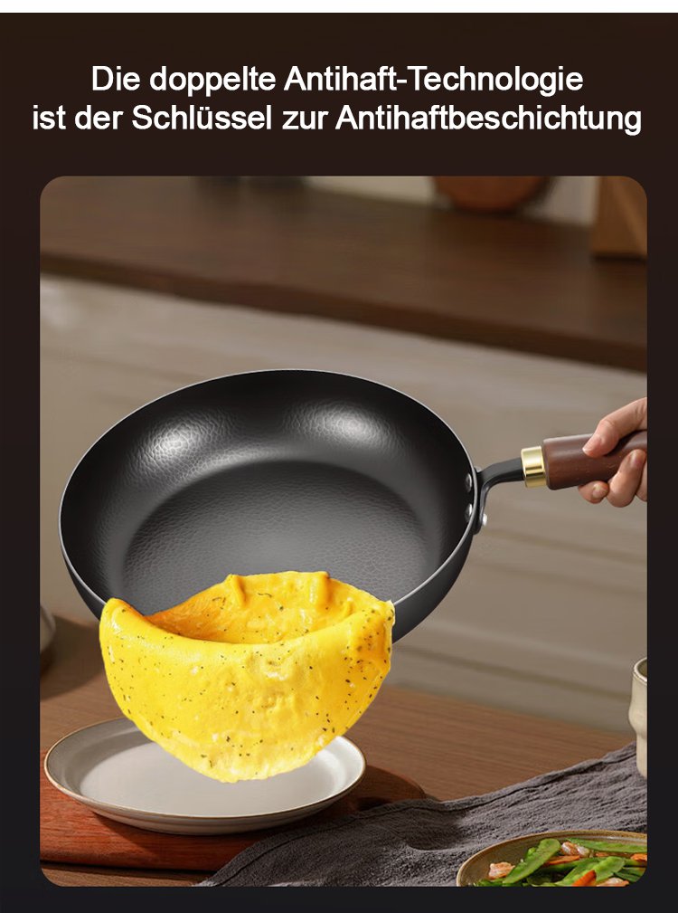 Gesunde Bratpfanne ohne chemische Beschichtung