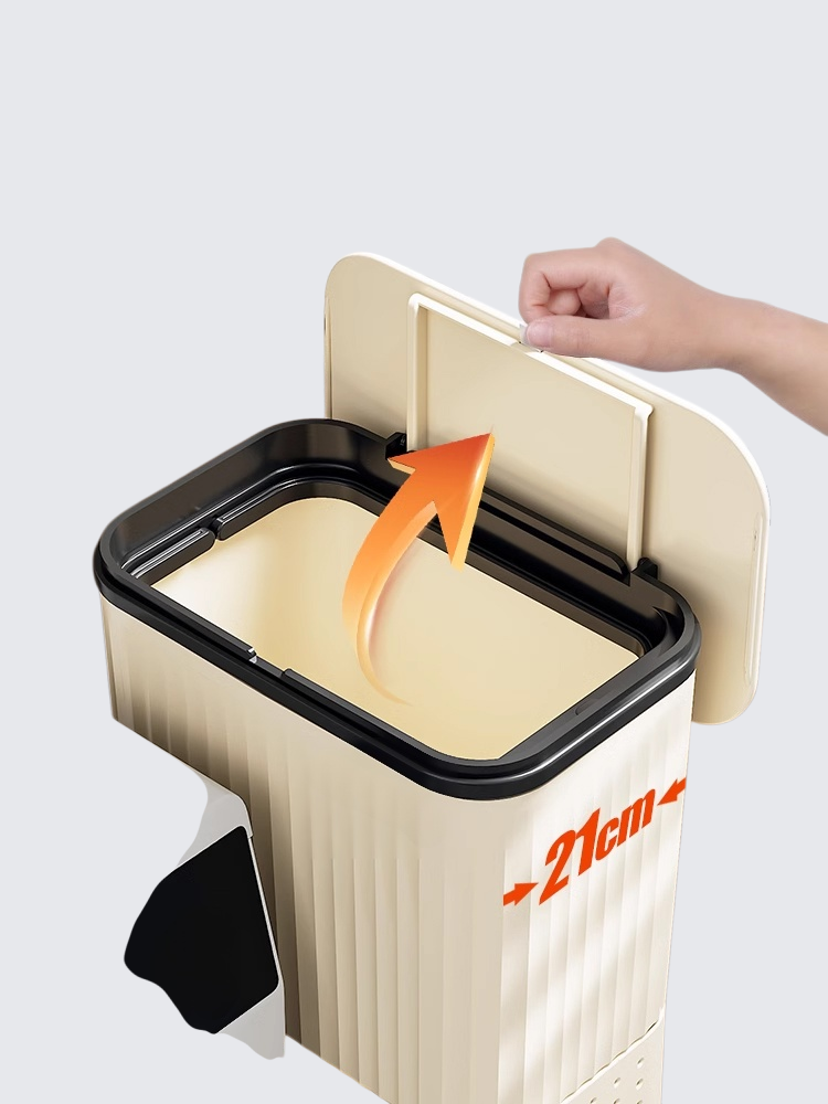 주방용 2in1 대용량 다층 이동식 휴지통 선반