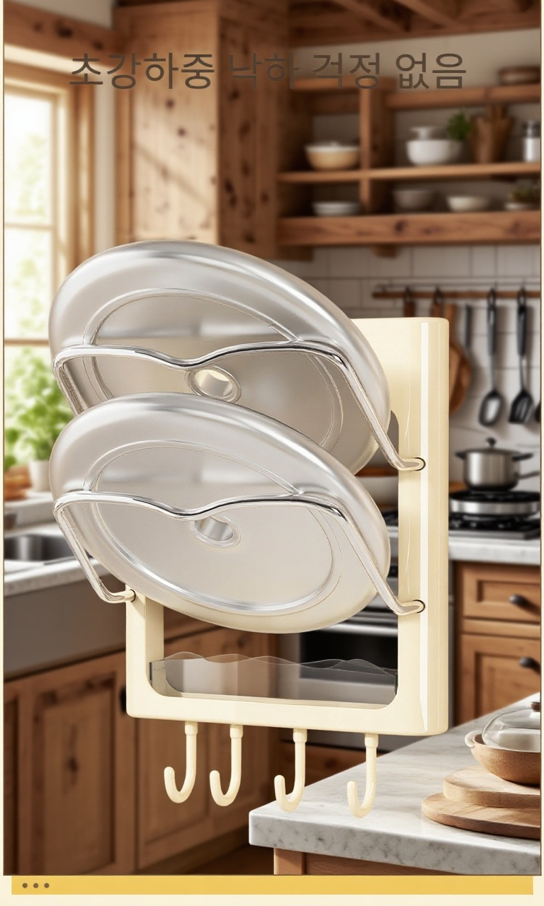 강력 접착력으로 튼튼한 벽걸이 선반