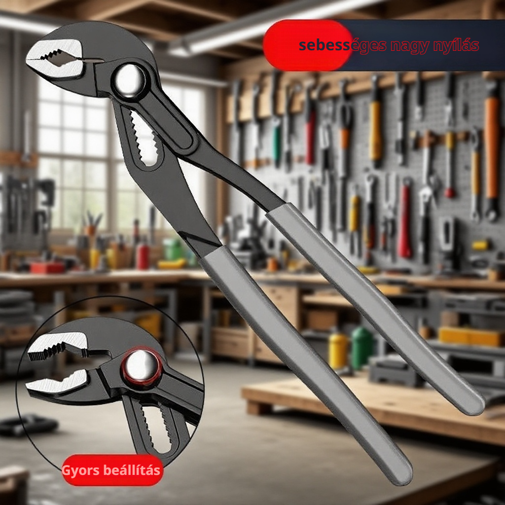 Univerzális csavarkulcs vízpumpa fogó, gyors állítású háztartási szerszám