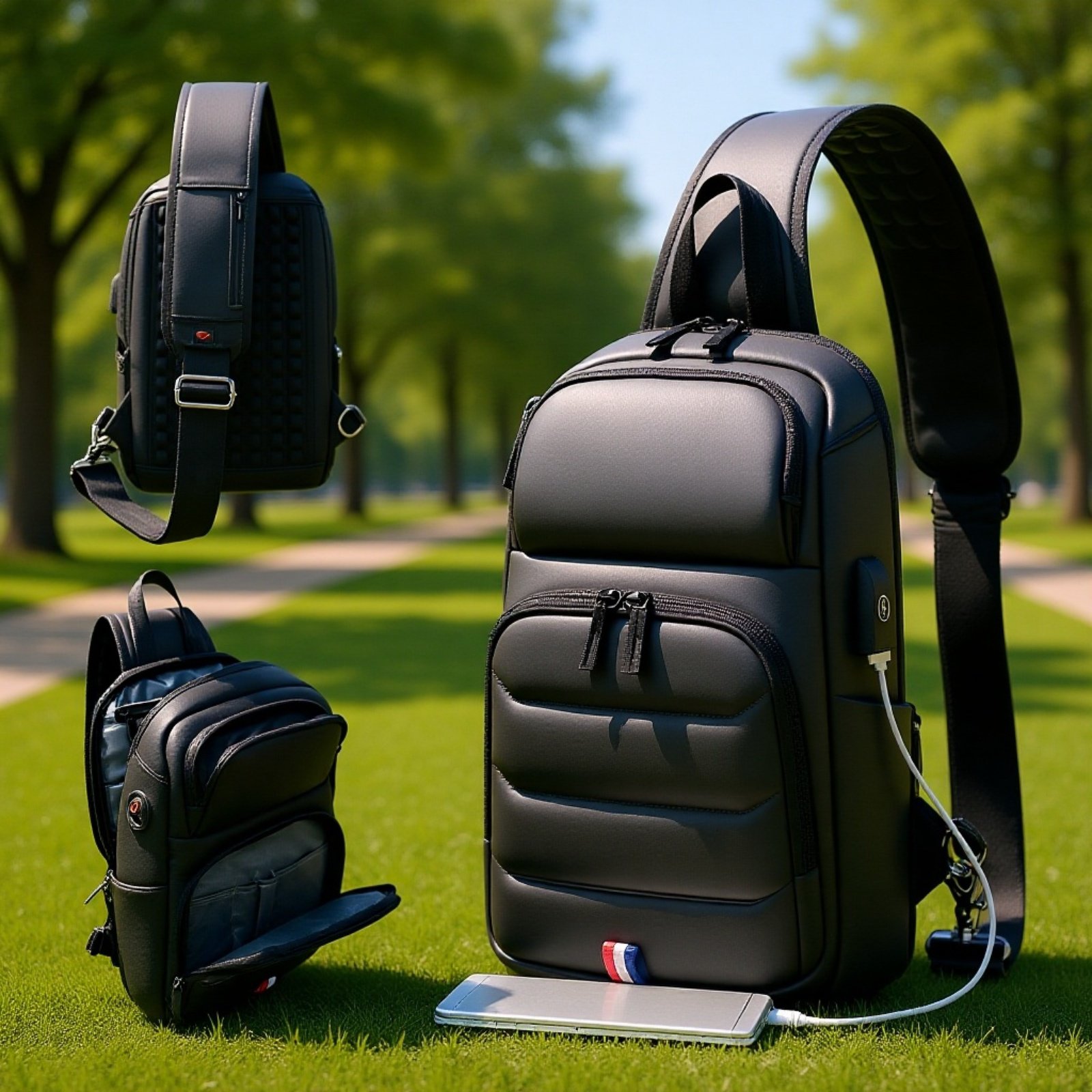 アウトドア万能カジュアル斜め掛けボディバッグ メンズ