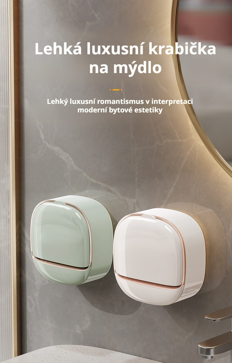 Nástěnná luxusní mýdlenka bez vrtání v moderní koupelně