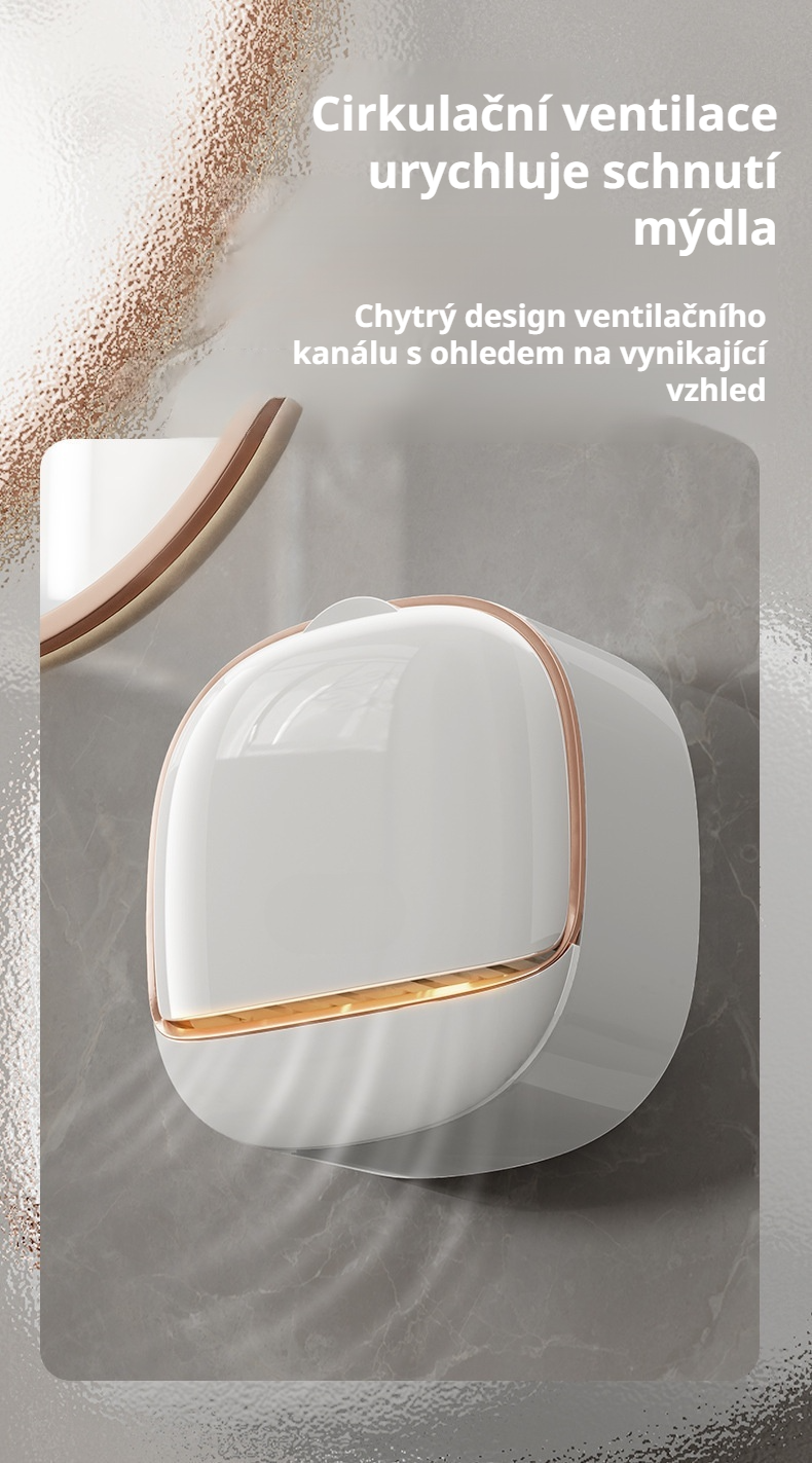 Mýdlenka s odkapávací funkcí pro suché mýdlo