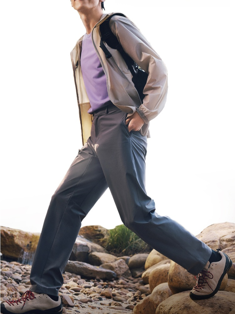 高弾性メンズ速乾テーパードアウトドアパンツ