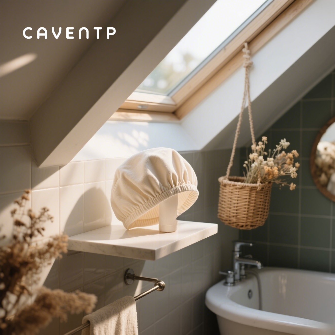 Doppellagige wasserdichte Duschhaube für den Haushalt