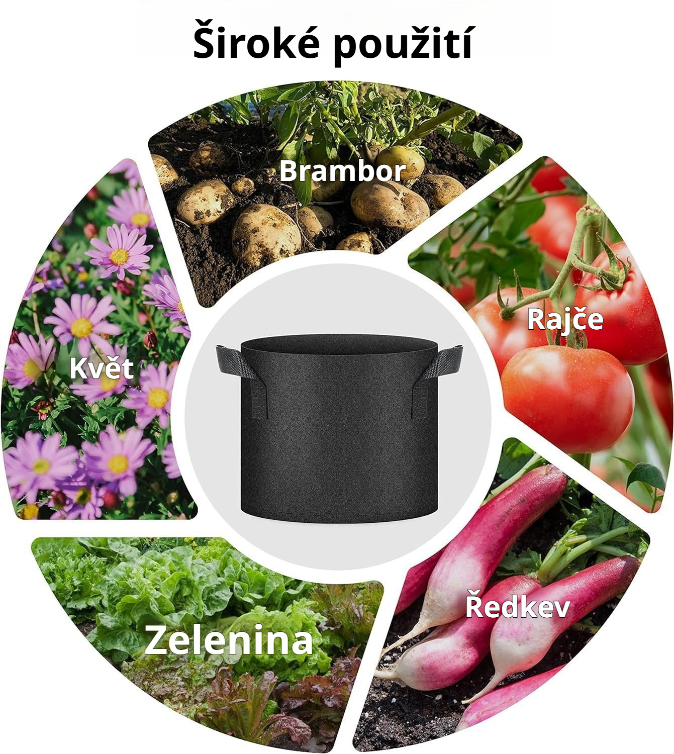 Použití pěstebního vaku na balkoně s ovocem