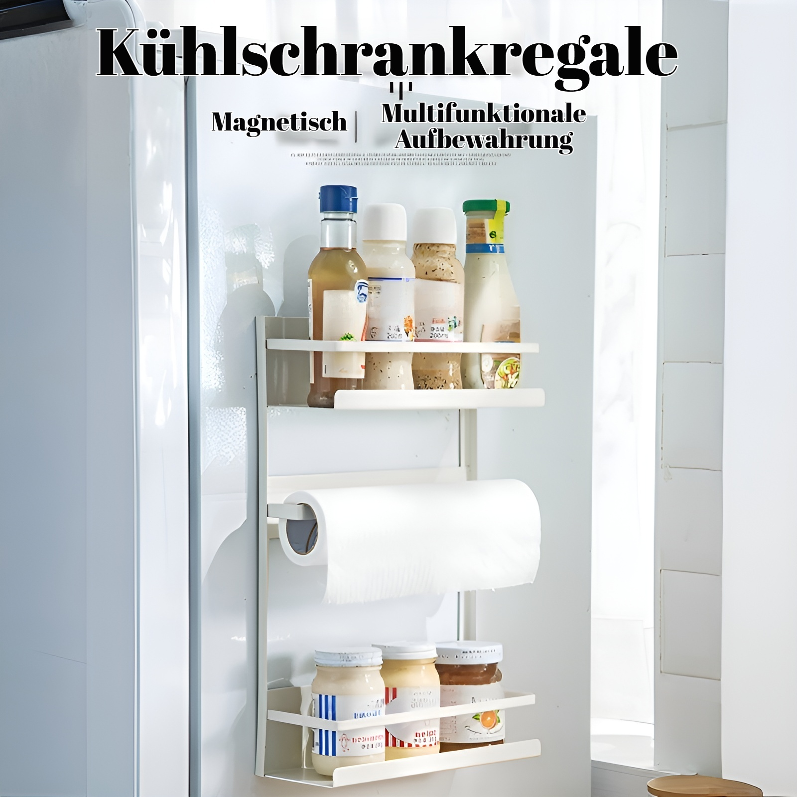 Magnetisches Regal an Waschmaschine montiert