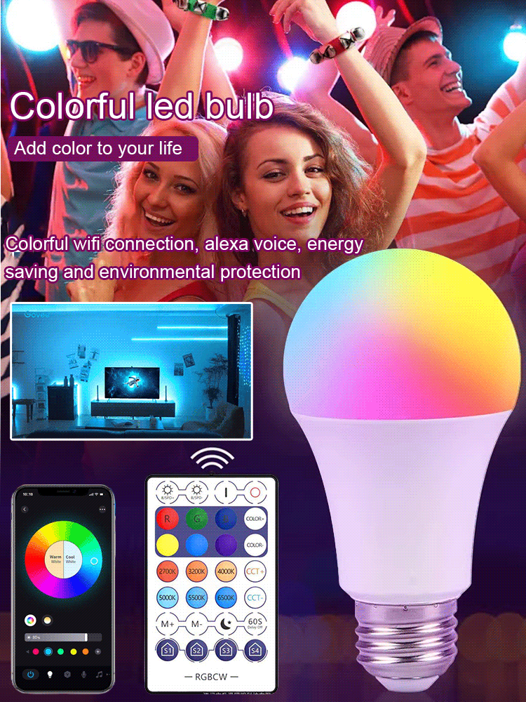 【Technology Light Control】Colorful LED Intelligent Voice Control Atmosphere Light