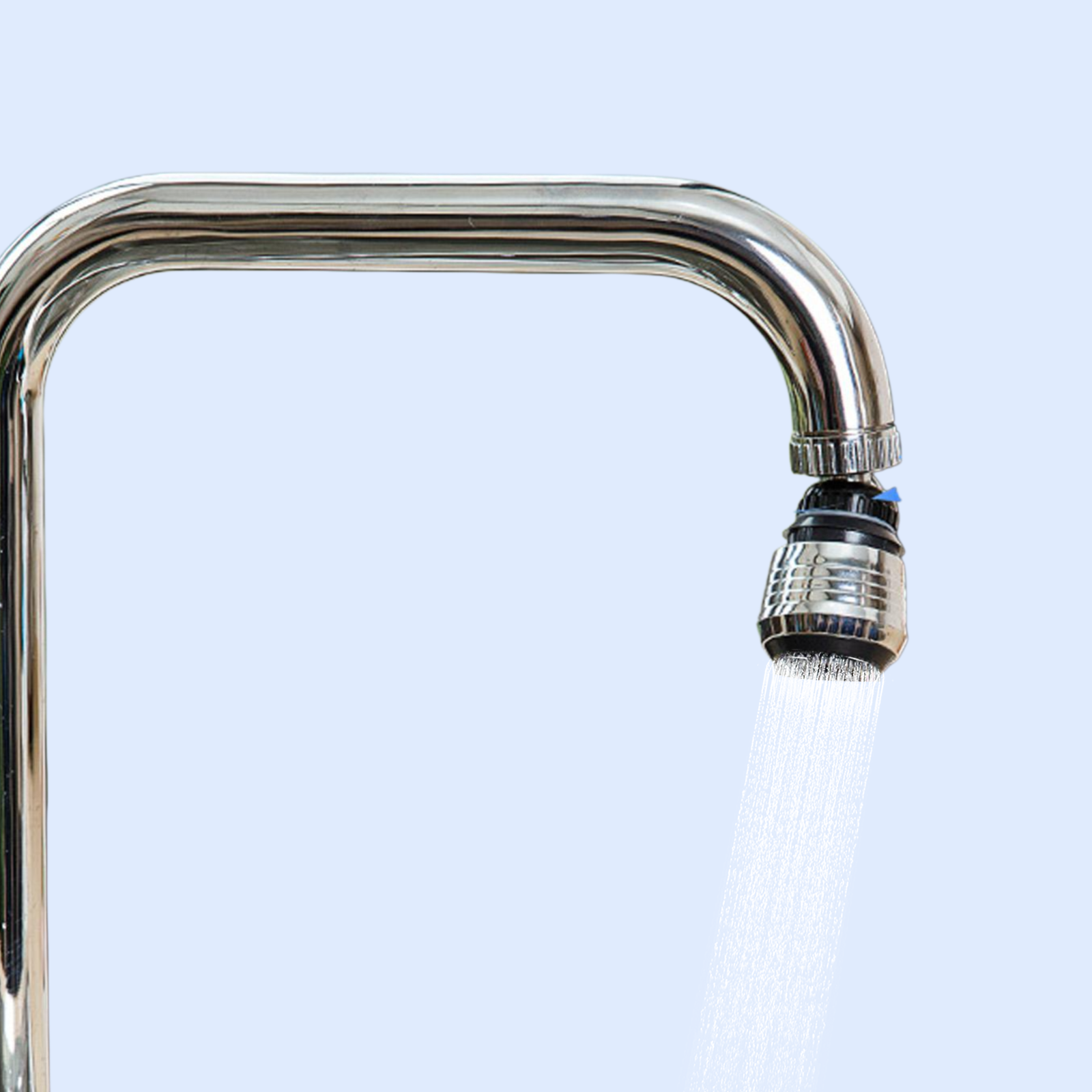 家庭用キッチン蛇口用防飛散ヘッド、自在回転増圧ステンレスシャワー