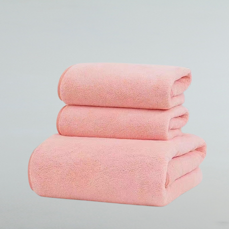 코랄 털 큰 수건