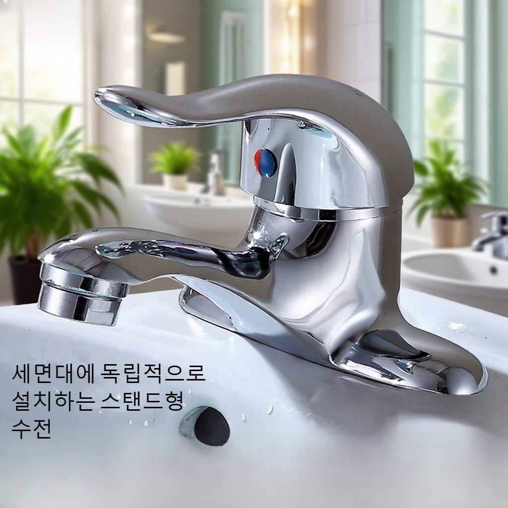 더블홀 냉온수 수도꼭지