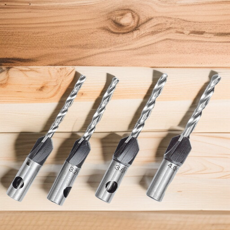 Broca avellanadora de cuatro filos con cabezal de aleación y orificio cónico JMY Woodworking Limited