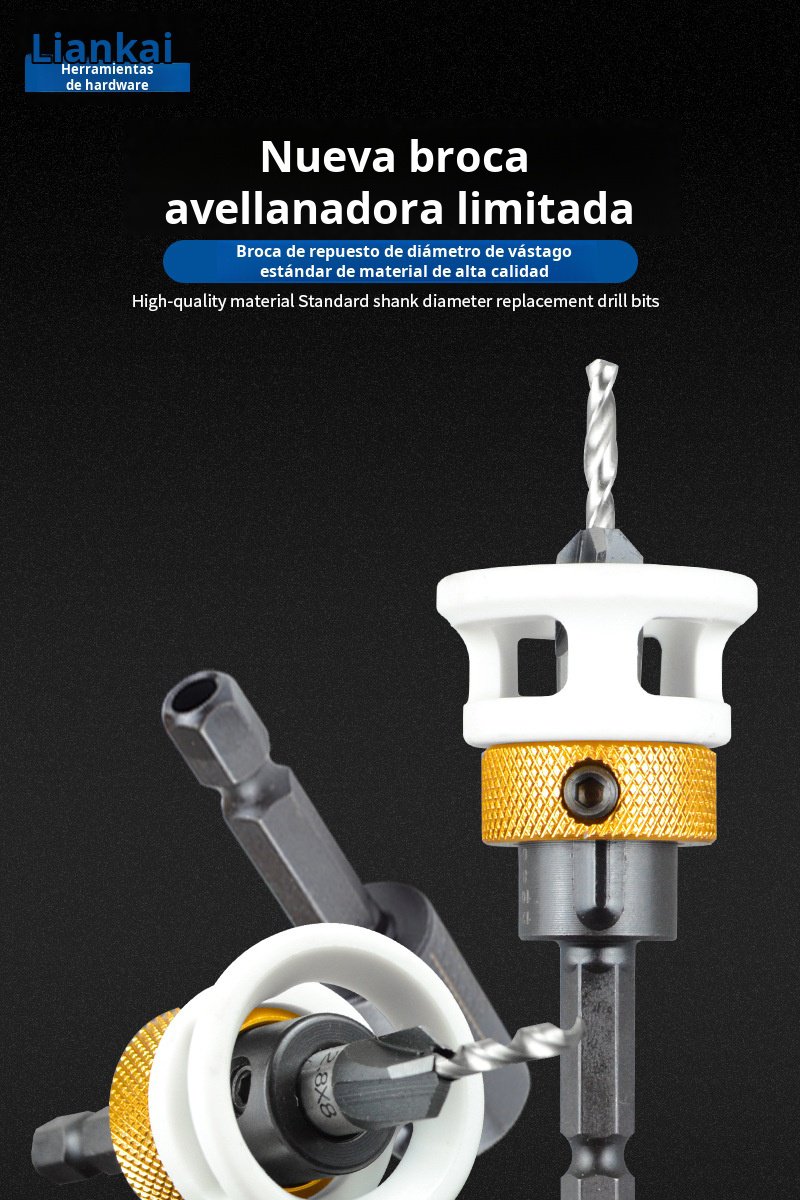 Broca avellanadora de cuatro filos con cabezal de aleación JMY Woodworking Limited