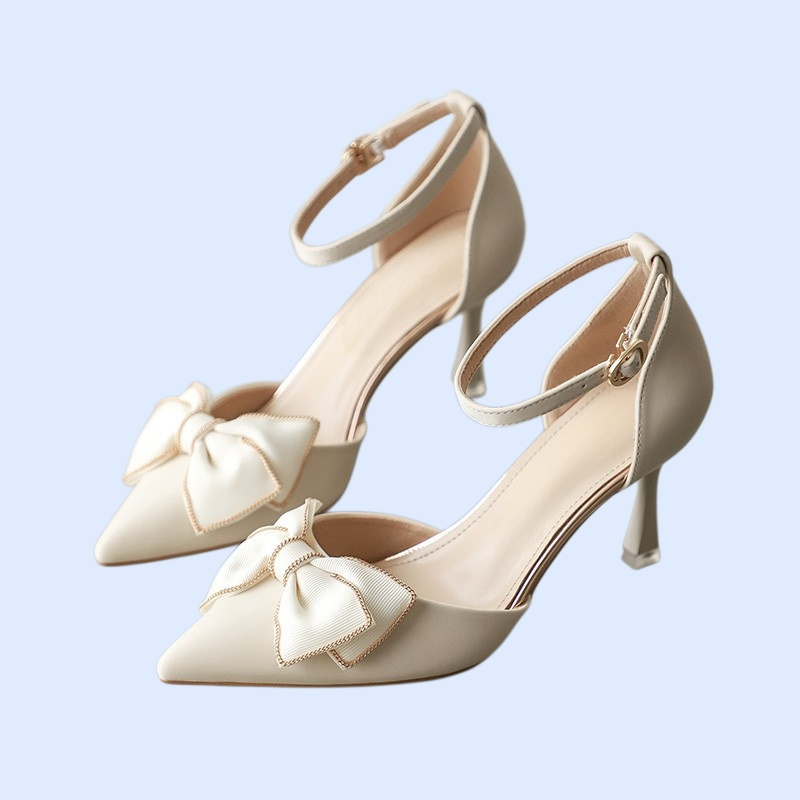 新しい蝶結びバックルスティレットカジュアル