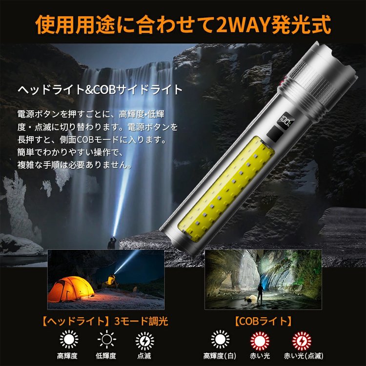 銀龍シリーズ高輝度懐中電灯