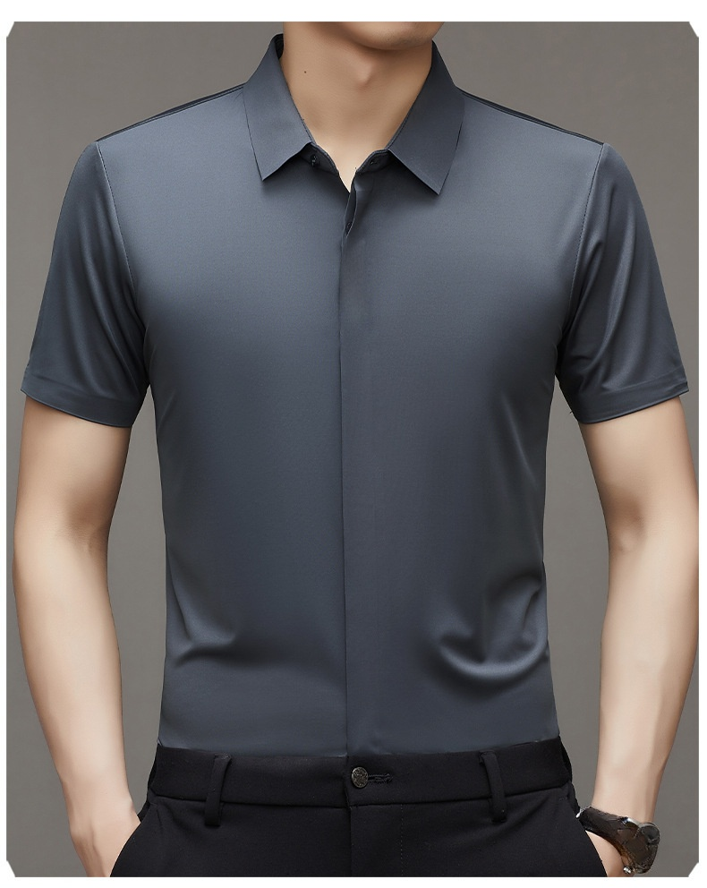 快適な着心地の高弾性メンズシャツ