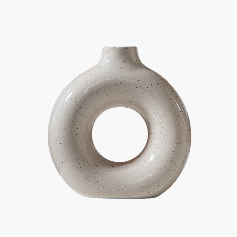 特殊な形状の陶器製花瓶 円形 家の装飾