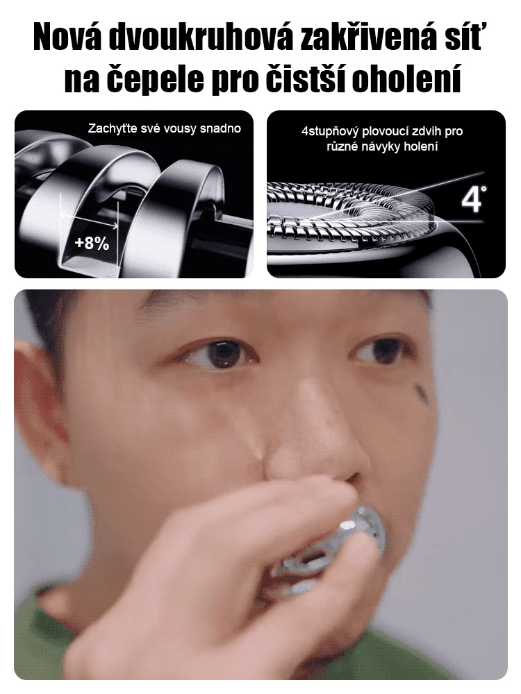 Nový mini dvouhlavý elektrický holicí strojek