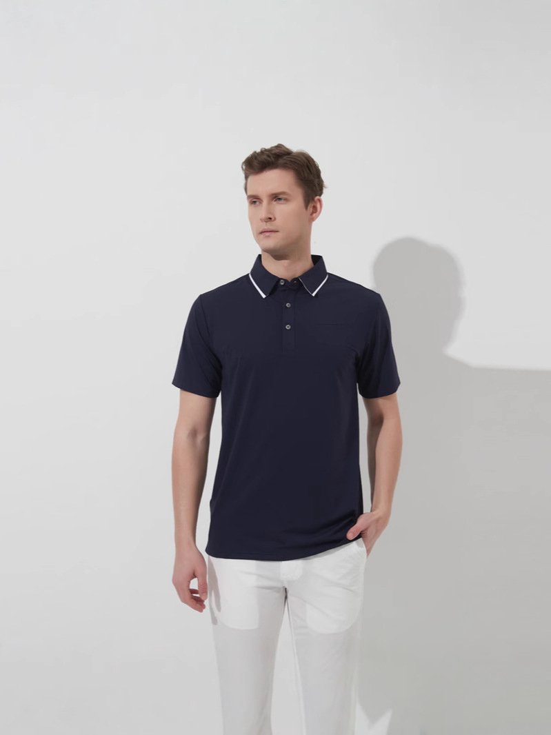 Pánské rychleschnoucí elastické prodyšné polo tričko