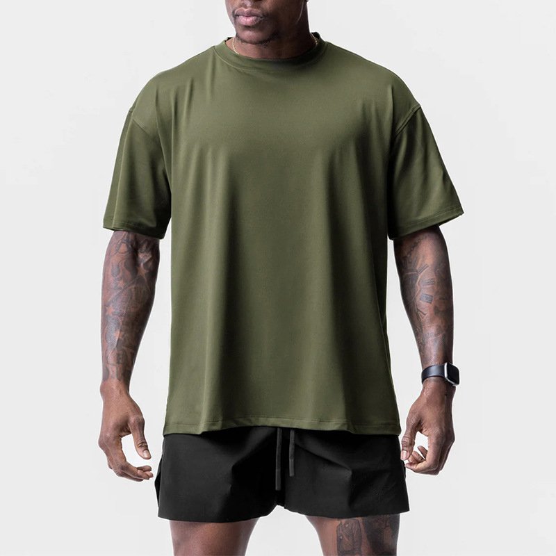 Kulatý výstřih, moderní sportovní, krátké rukávy