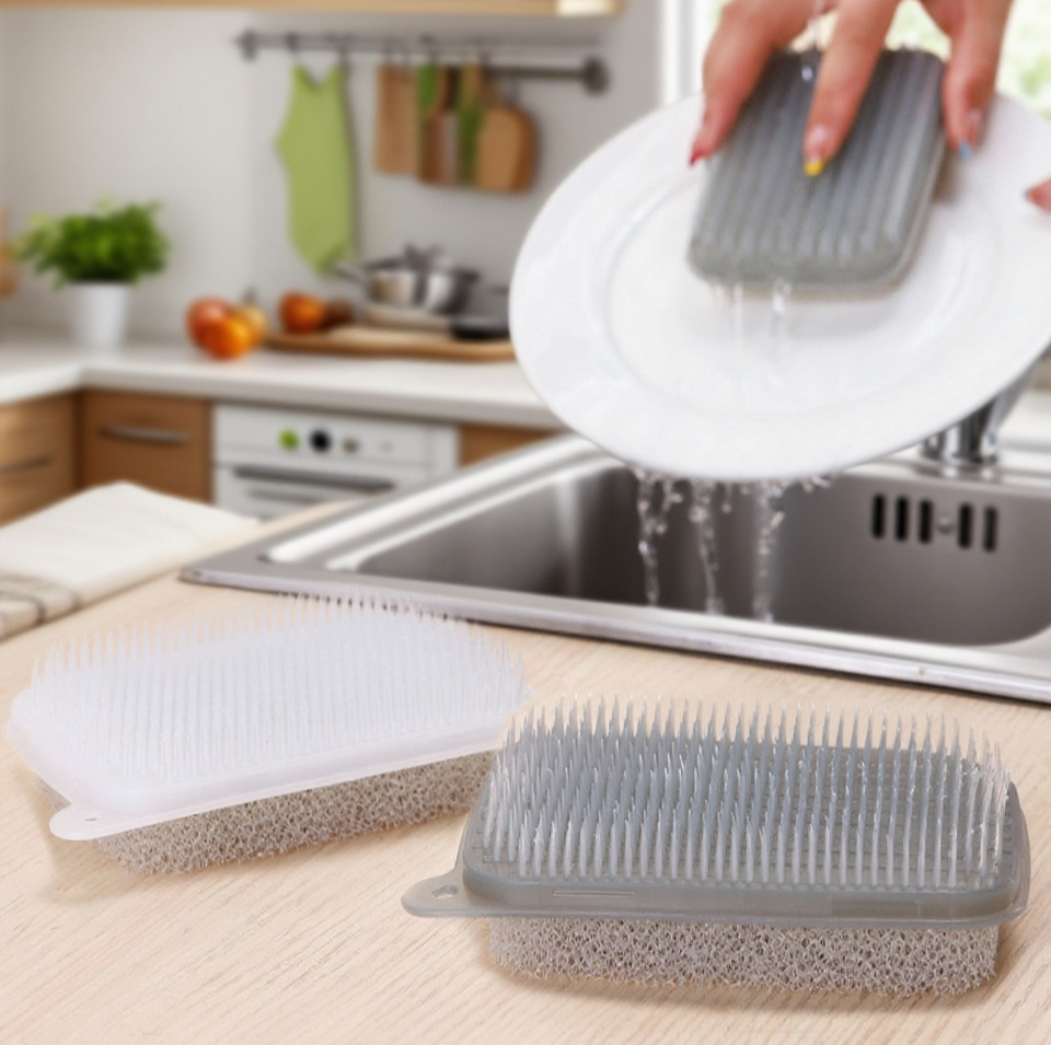 주방에서 사용되는 야채 청소 솔