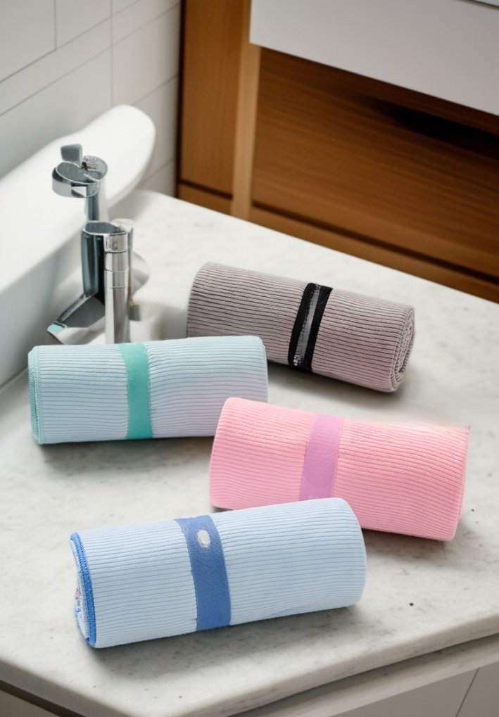 Vibrant colored swimming beach towel by the pool