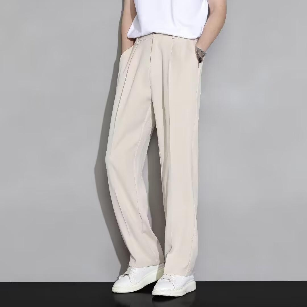 툭툭 캐주얼 정장바지 남성 일자핏 박시 트렌드 스트릿폭풍 남성 정장 바지 봄 패션