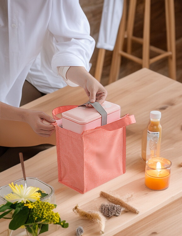 Stylová ruční taška na oběd v moderním designu